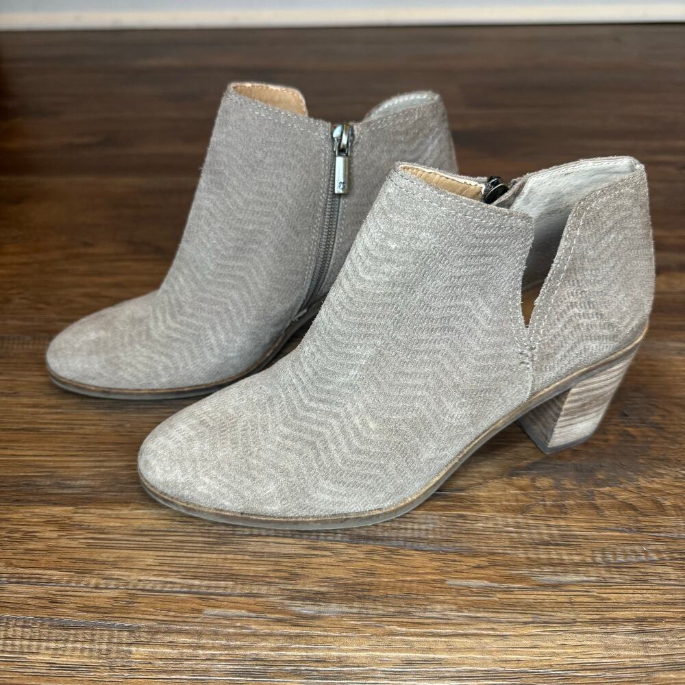 Lucky Brand PARDINA size 6 M / 36.5 mushroom brown textured booties side zip